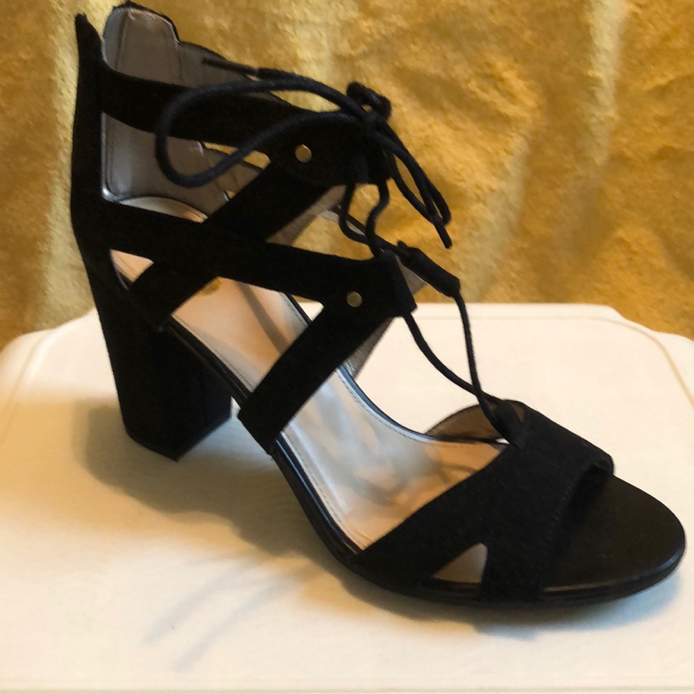 Circus black suedes lace sandal- worn 1x 8.5